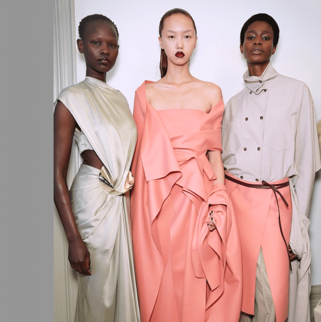 three models from the Roksanda show AW24